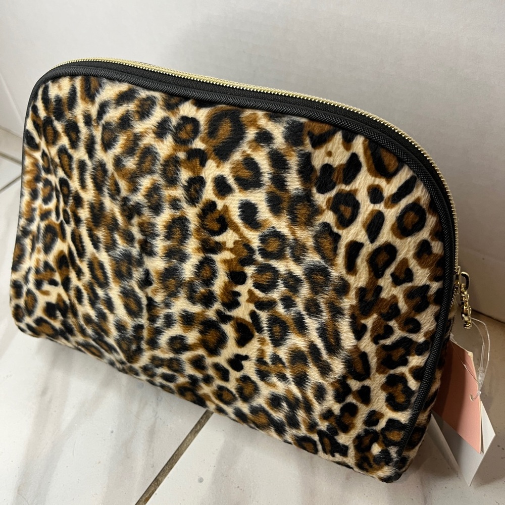 Juicy Couture Set Of 3 Black & Leopard Travel Make Up Toiletry Cosmetic Bags NWT - Picture 11 of 13
